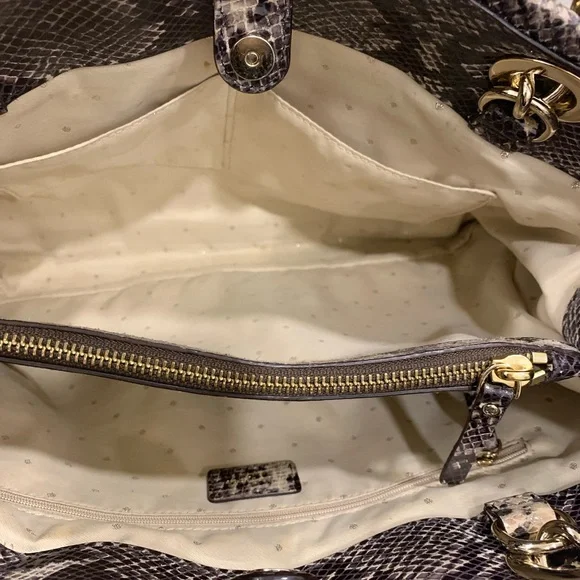 Kate Spade Snake Print Shoulder Bag - Black and Cream - Picture 4 of 7